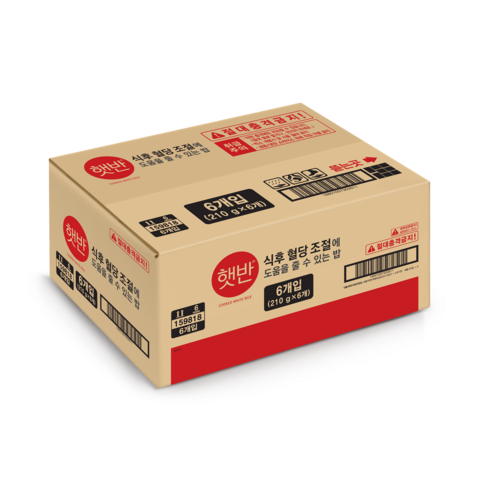 햇반 식후 혈당조절에 도움을 줄 수 있는 밥, 210g, 36개