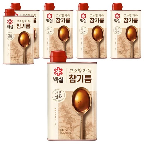 백설 고소함 가득 참기름, 500ml, 6개