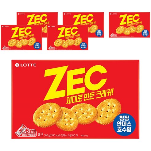 롯데제과 제크오리지날, 300g, 6개