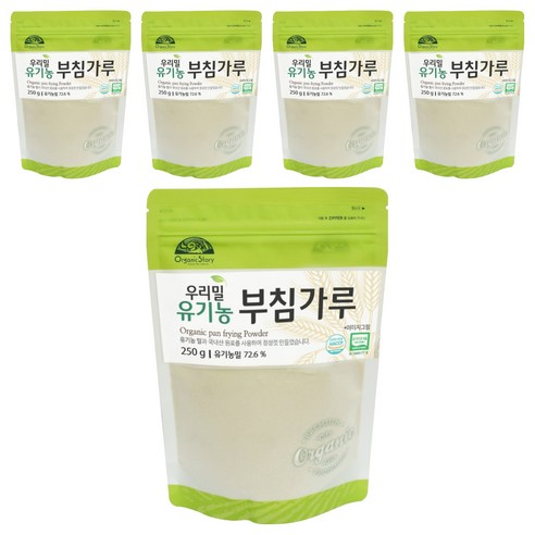 오가닉스토리 유기농 부침가루, 250g, 5개