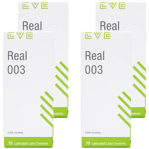 EVE Real 003 남성용 콘돔, 10개입, 4개
