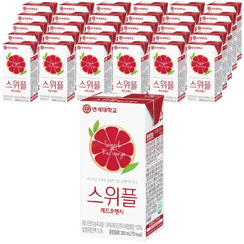 스위플 레드오렌지 음료, 200ml, 48개