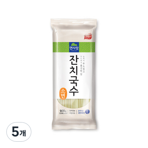면사랑 잔치국수 소면, 900g, 5개