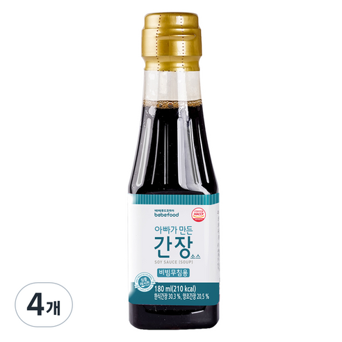 베베푸드 아빠가 만든 간장 소스 비빔무침용, 180ml, 4개, 감칠맛