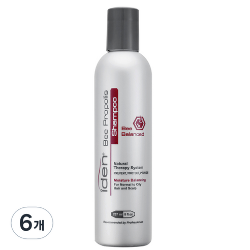 아이덴 비 프로폴리스 발란시드 지성용 보통모 샴푸, 237ml, 6개