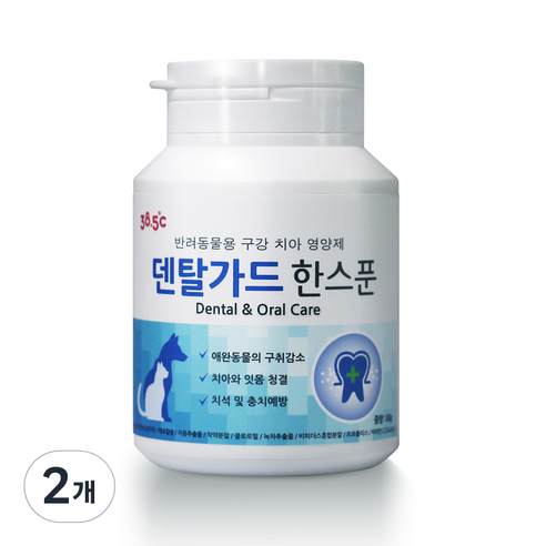 385도씨 반려동물 한스푼 영양제, 구강/치석관리, 60g, 2개