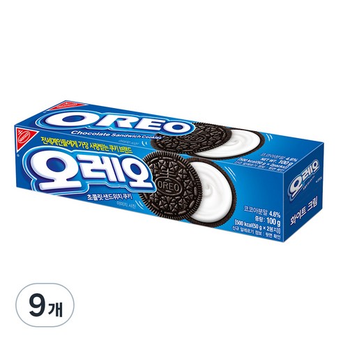 동서 오레오 화이트 샌드위치 쿠키, 100g, 9개