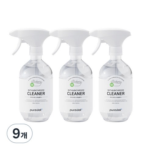 퓨어닷 NEW 아기 욕조클리너, 500ml, 9개