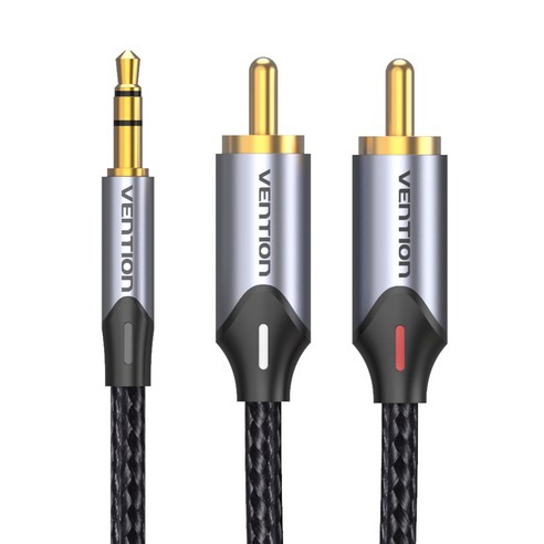 벤션 울트라 직조 3.5mm to 2 RCA 오디오 케이블 혼합색상, BCNBG 1.5m, 1개