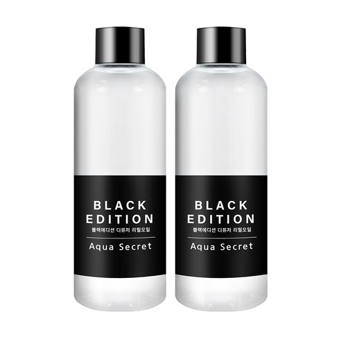 바이향 블랙에디션 디퓨저 리필 오일 2p, 200ml, 아쿠아 시크릿