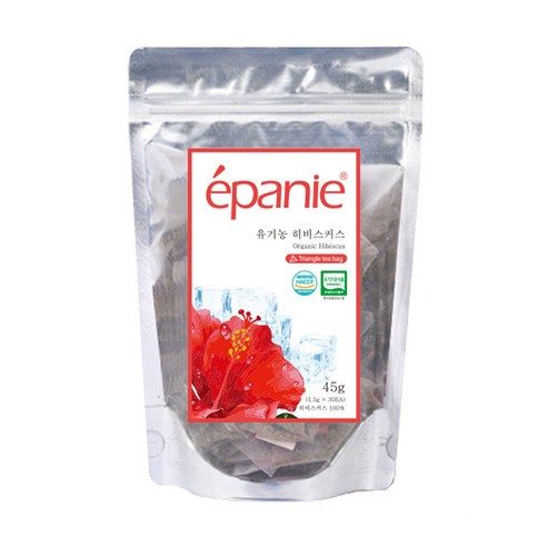 에빠니 유기농 히비스커스 삼각망 티백 숏컷 여름용, 1.5g, 30개입, 1개