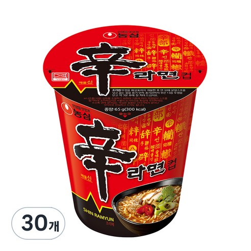 농심 신라면 컵 65g, 30개