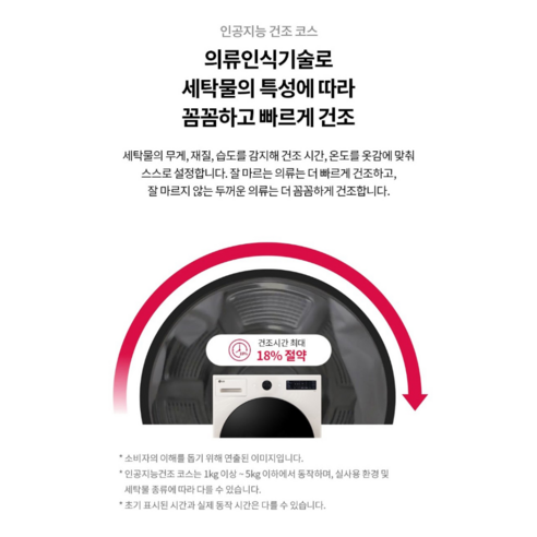 LG전자 트롬 오브제컬렉션 건조기 RG18VN 18kg 방문설치, 모던 스테인리스
