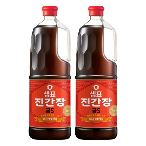 샘표 진간장 금S, 1.7L, 2개