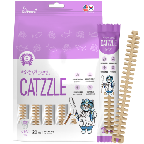 닥터페트라 고양이 양치고민엔 캣즐 간식 20p, 참치맛, 140g, 1개