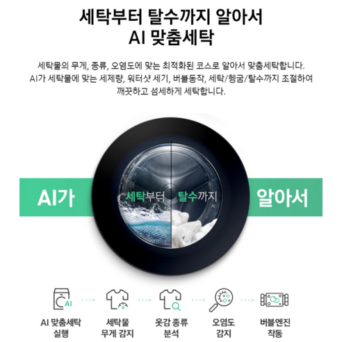 삼성전자 BESPOKE 그랑데 AI 원바디 Top-Fit 세탁기 + 건조기 25kg + 22kg WF2522HDEEK 방문설치, 그레이지