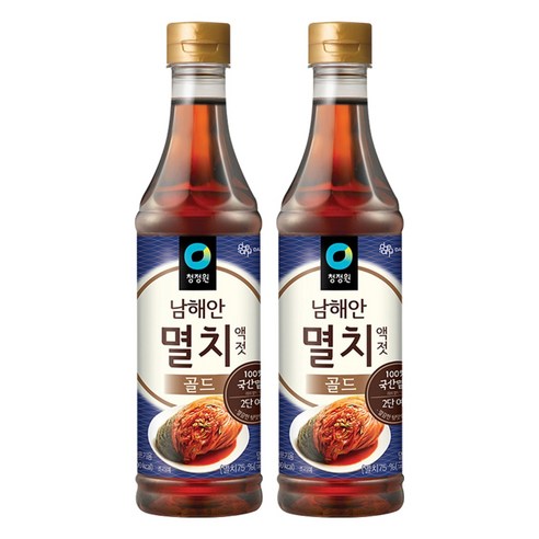 청정원 남해안 멸치액젓 골드, 1kg, 2개