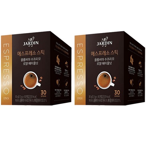 쟈뎅 로얄 헤이즐넛 콜롬비아 수프리모 커피, 30개입, 2개