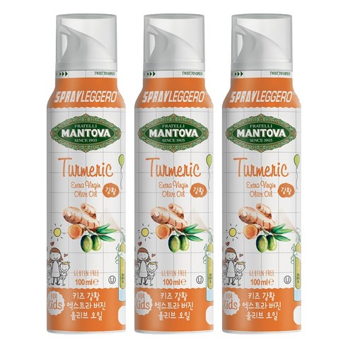만토바 키즈 오일 스프레이 100ml, 강황, 3개