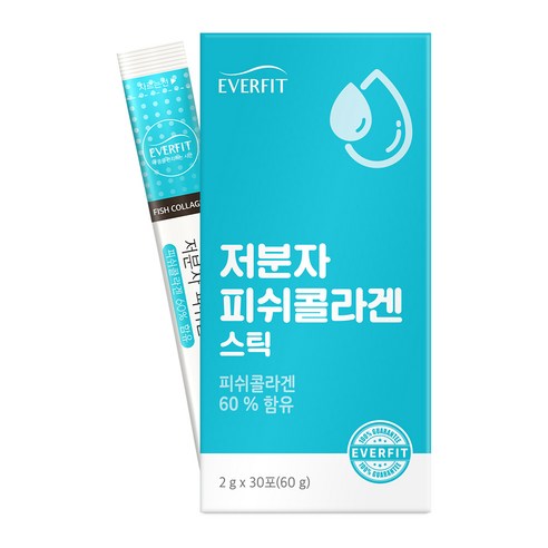내츄럴플러스 에버핏 저분자 피쉬 콜라겐 스틱 30포 1박스, 60g, 1개