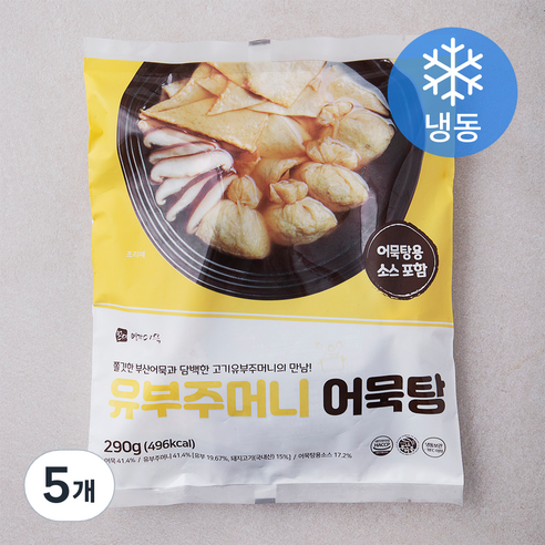 영자어묵 유부주머니 어묵탕 (냉동), 290g, 5개