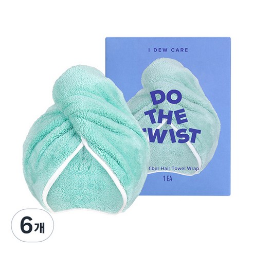 아이듀케어 두 더 트위스트 헤어타올 랩, 6개