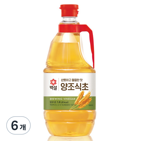 백설 양조식초, 1.8L, 6개