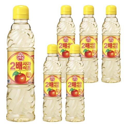 오뚜기 2배 사과식초, 500ml, 6개