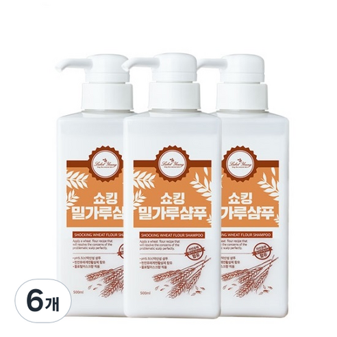 라벨영 쇼킹 밀가루 샴푸, 500ml, 6개