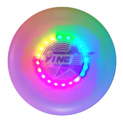 비상 LED 플라잉디스크 원반 던지기, 화이트, 1개