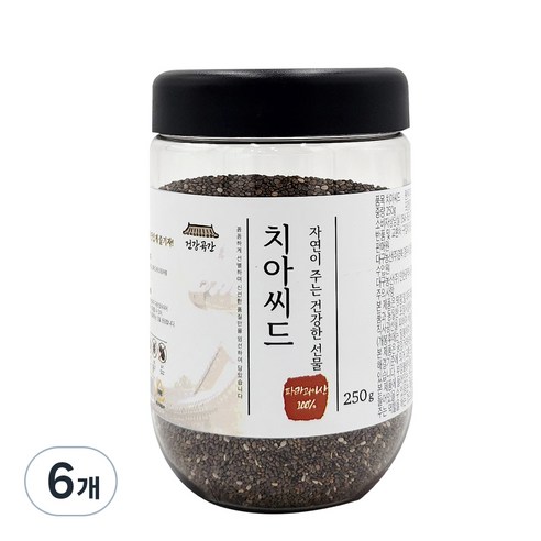 건강곡간 치아씨드 통, 250g, 6개