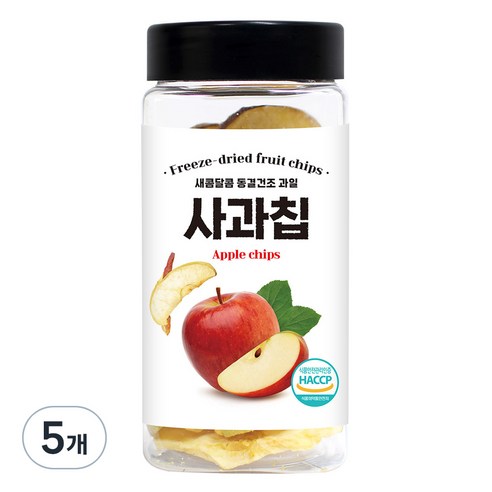 동결건조 사과칩, 5개, 55g