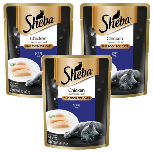 쉬바 고양이 닭고기 무스, 닭, 70g, 3개