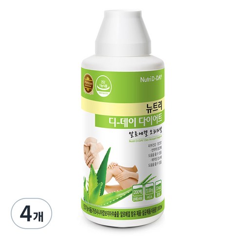 뉴트리디데이 다이어트 알로에겔 오리지날, 1L, 4개