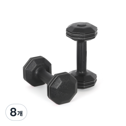 아리프 블랙라인 범퍼 옥타곤 덤벨, 2kg, 8개