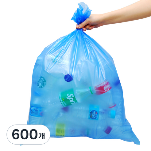 그린팩코리아 다용도 평판 비닐봉투 파랑, 30L, 600개