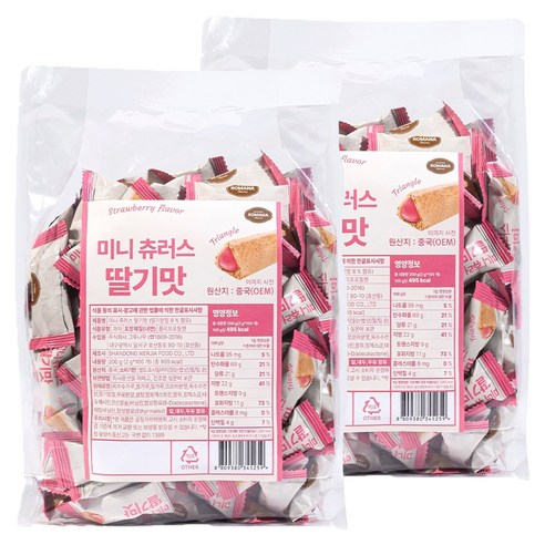 로마나 미니 츄러스 딸기맛, 2개, 200g
