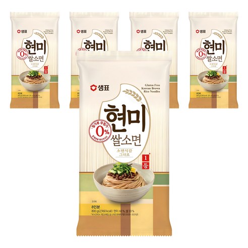 샘표국시 현미 쌀 소면, 800g, 5개