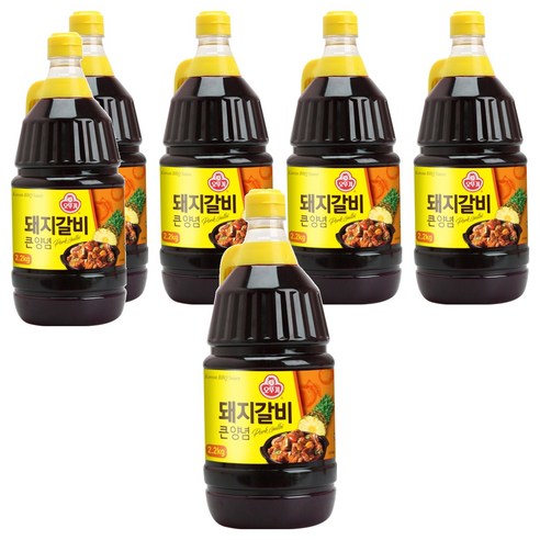 오뚜기 돼지갈비 큰 양념, 2.2kg, 6개