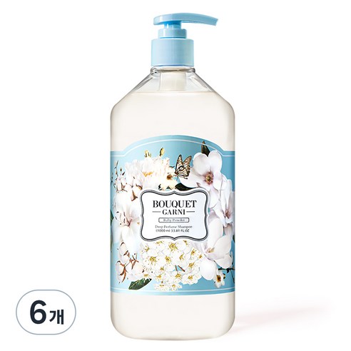 부케가르니 딥퍼퓸 샴푸 베이비파우더, 1L, 6개