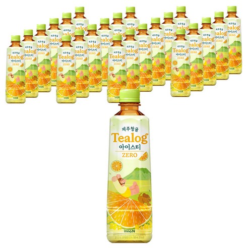 티로그 제주청귤 아이스티 녹차 제로, 500ml, 24개