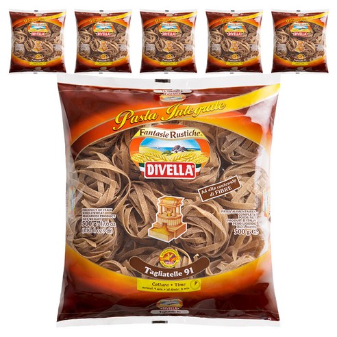 디벨라 통밀 딸리아뗄레 파스타, 500g, 6개