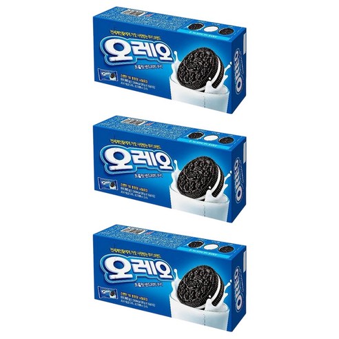 오레오 초콜릿 샌드위치 쿠키 화이트, 300g, 3개