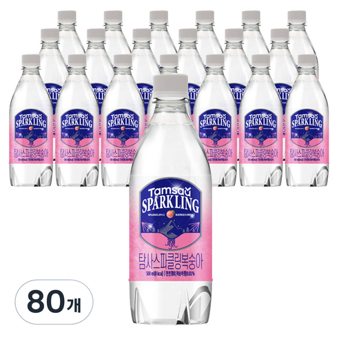 탐사 스파클링 복숭아, 500ml, 80개