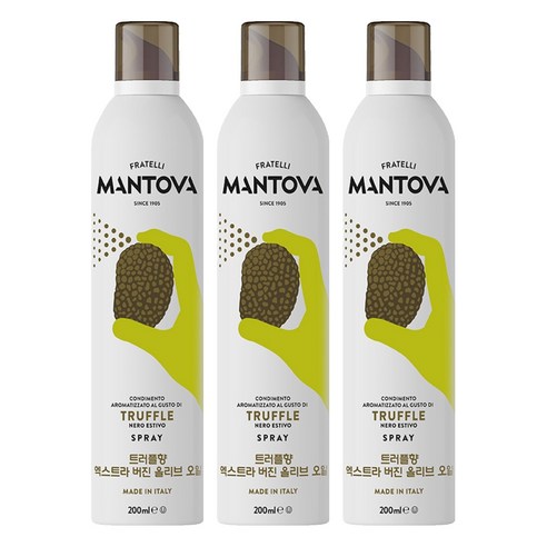 만토바 트러플향 엑스트라버진 올리브오일 스프레이, 200ml, 3개
