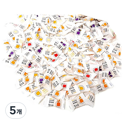 밀크츄 캔디 다섯가지맛, 1kg, 5개