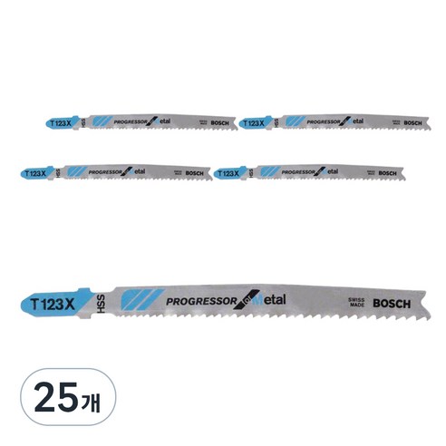 보쉬 철재용직쏘날 T-123X C5051629, 25개