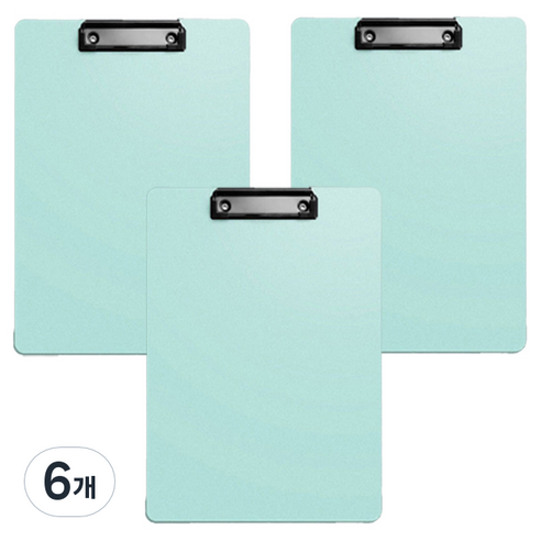 재마로 오피랩 PP 컬러 클립보드 A4 31.5 x 22.5 cm, 민트, 6개