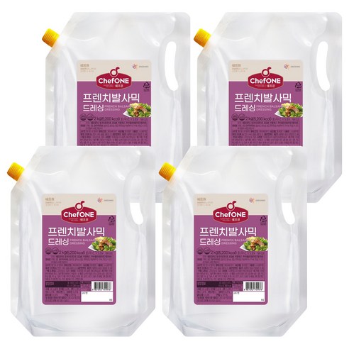 쉐프원 프렌치 발사믹 드레싱, 2kg, 4개