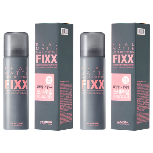쏘내추럴 리얼 매트 메이크업 세팅 픽서, 75ml, 2개